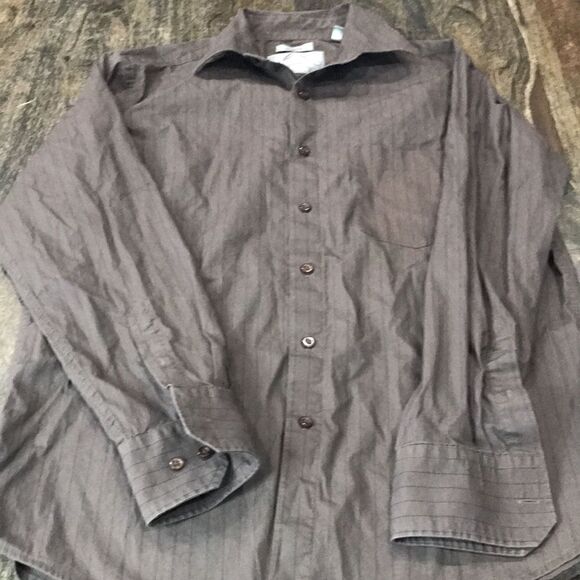 Bruno New York Men's Button-down Shirt, Medium, Brown - Picture 2 of 6